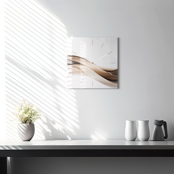 Square wall clock Abstraction line