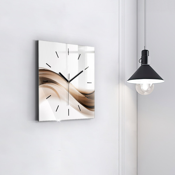 Square wall clock Abstraction line