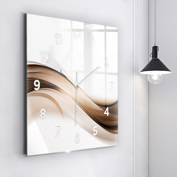 Square wall clock Abstraction line