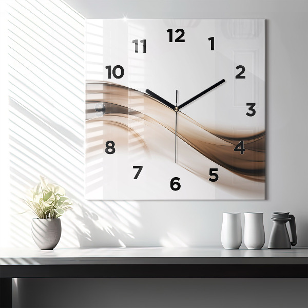 Square wall clock Abstraction line
