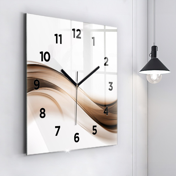 Square wall clock Abstraction line