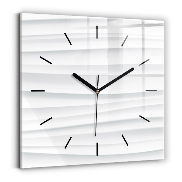 Square wall clock Waves texture
