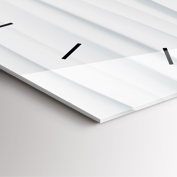 Square wall clock Waves texture