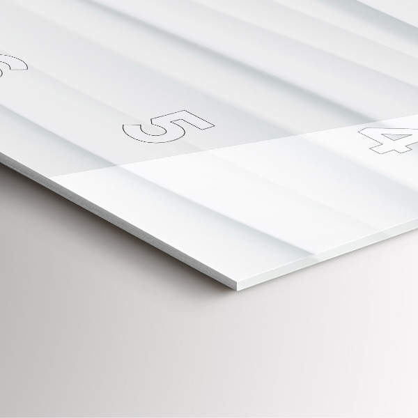 Square wall clock Waves texture