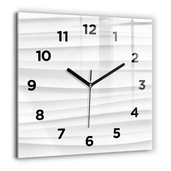 Square wall clock Waves texture