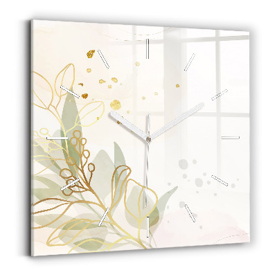 Square wall clock Pastel abstraction