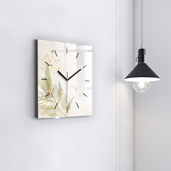 Square wall clock Pastel abstraction