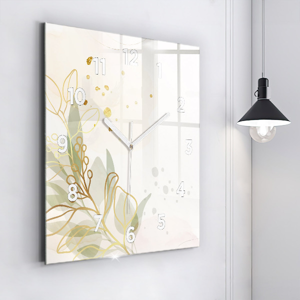 Square wall clock Pastel abstraction