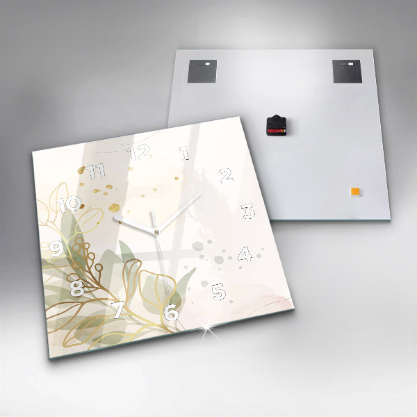 Square wall clock Pastel abstraction