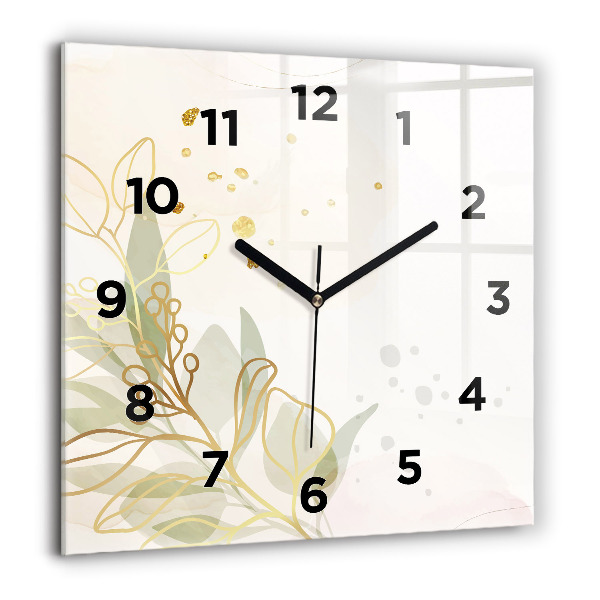 Square wall clock Pastel abstraction