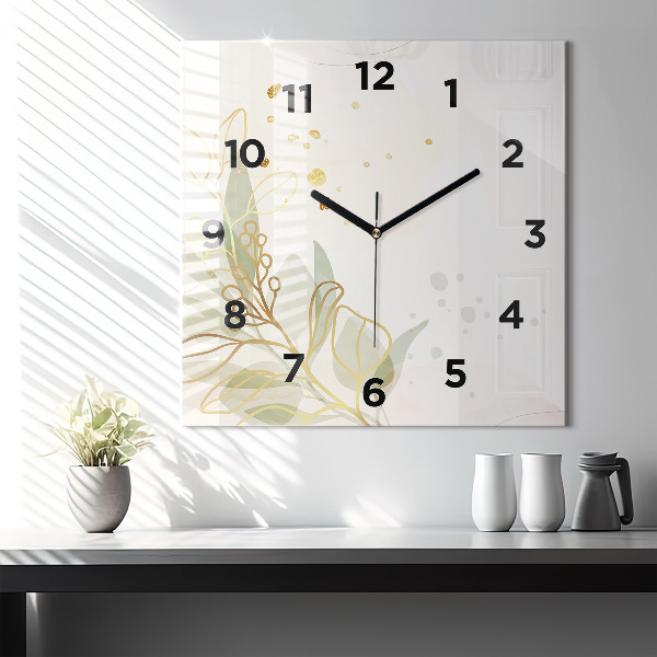 Square wall clock Pastel abstraction