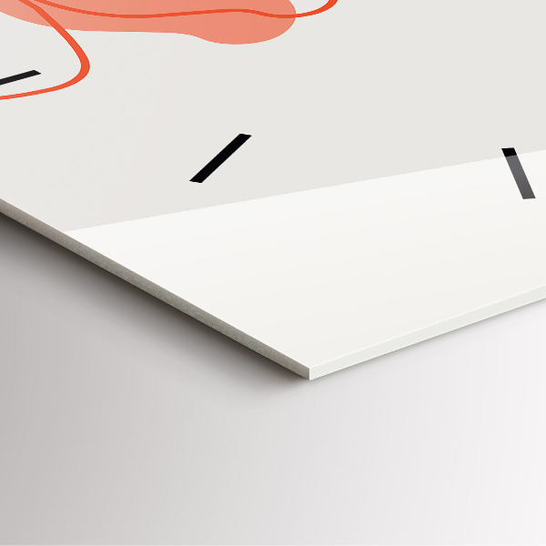 Square wall clock Hawaiian plants