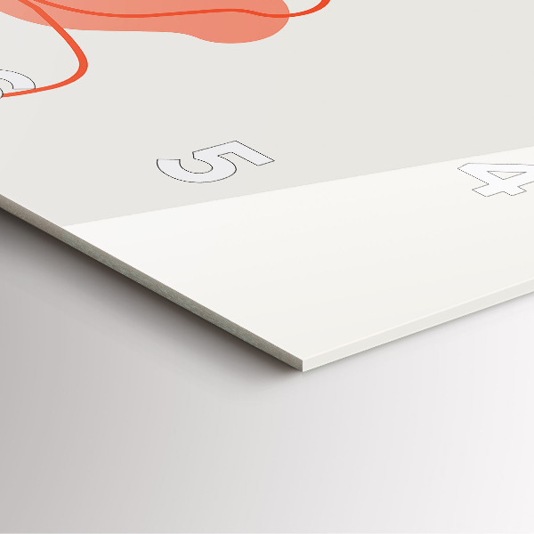 Square wall clock Hawaiian plants