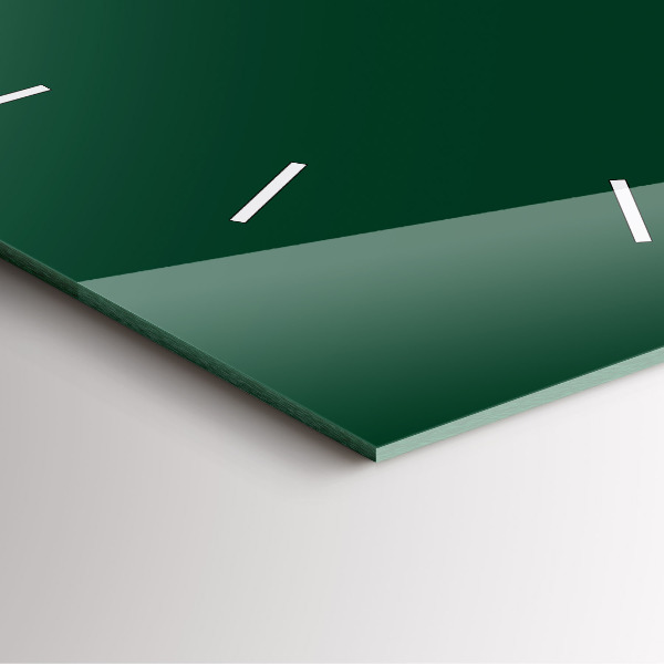 Square wall clock Color bottle green