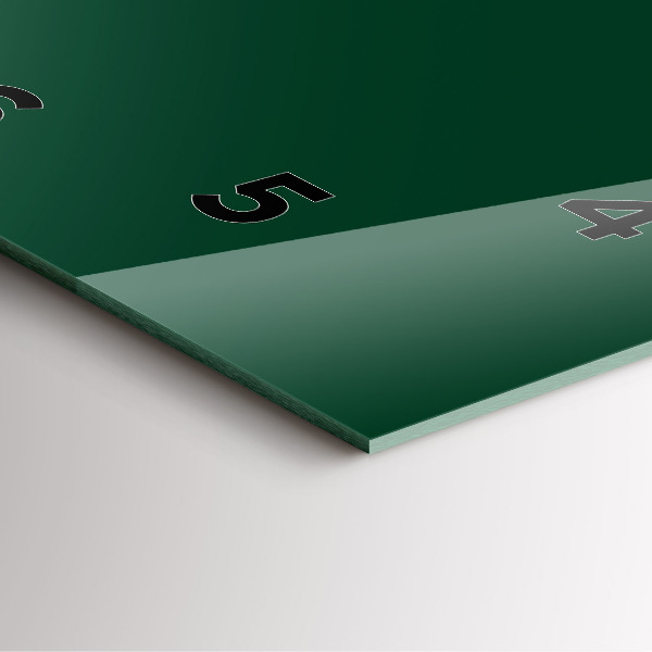 Square wall clock Color bottle green