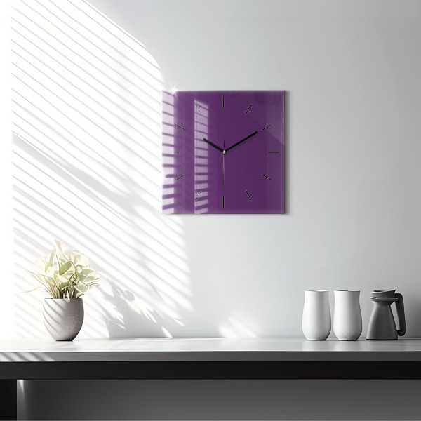 Square wall clock Violet