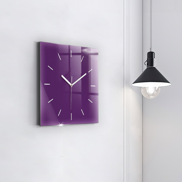Square wall clock Violet