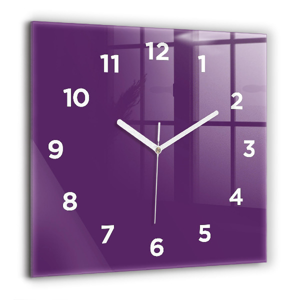 Square wall clock Violet