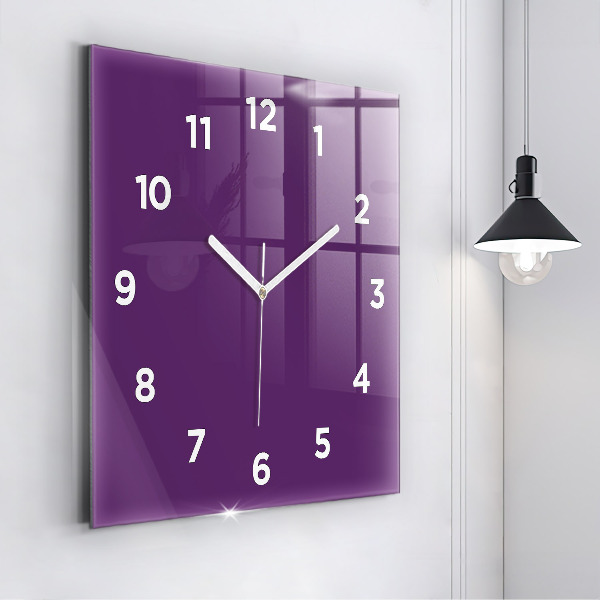 Square wall clock Violet
