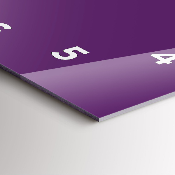 Square wall clock Violet