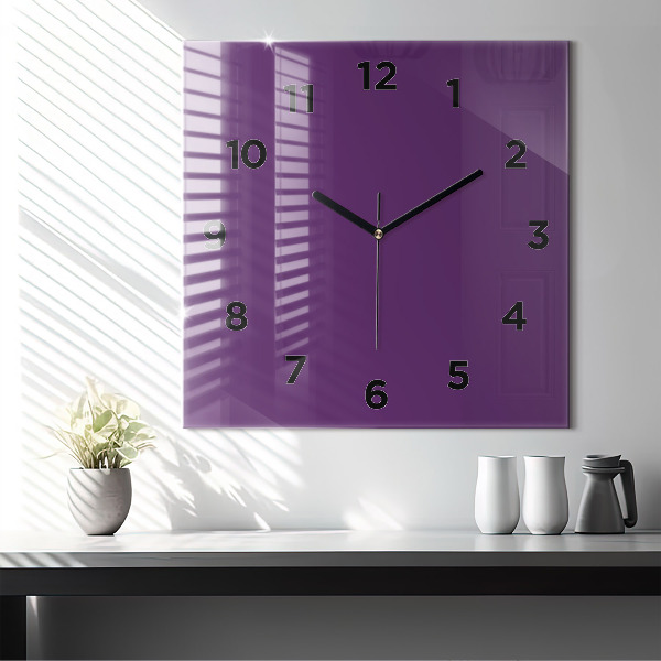 Square wall clock Violet