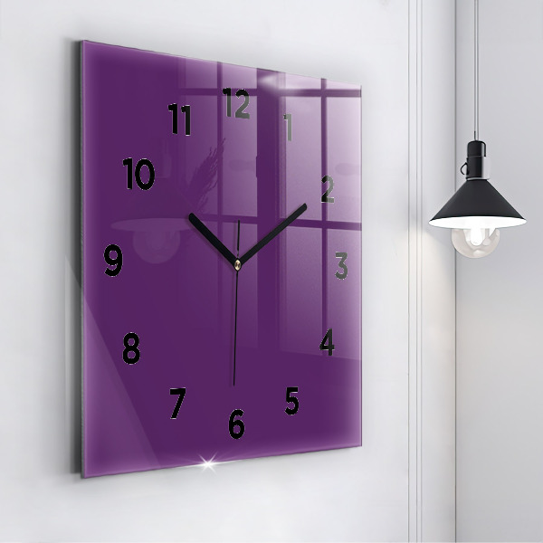 Square wall clock Violet