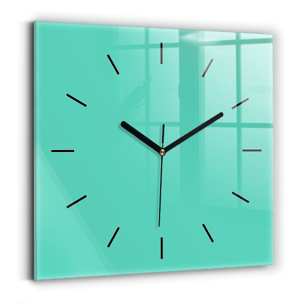 Square wall clock Turquoise