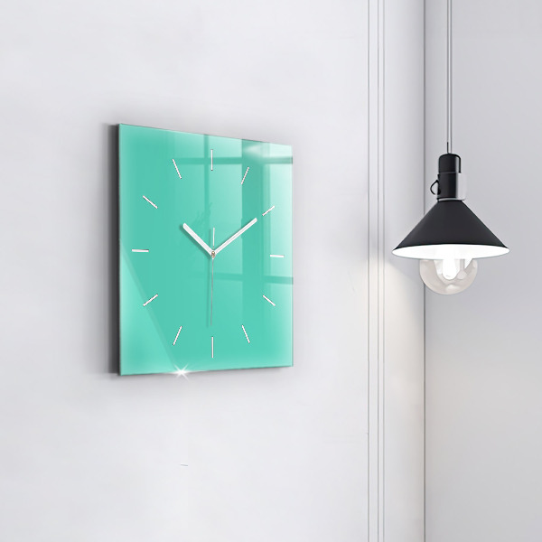 Square wall clock Turquoise