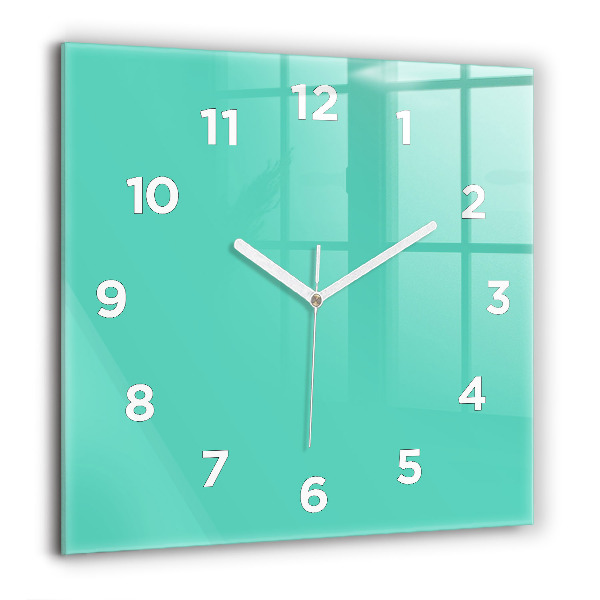 Square wall clock Turquoise