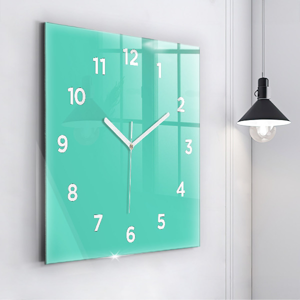 Square wall clock Turquoise