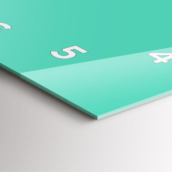 Square wall clock Turquoise