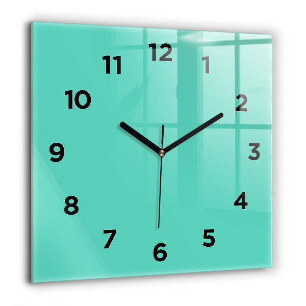 Square wall clock Turquoise