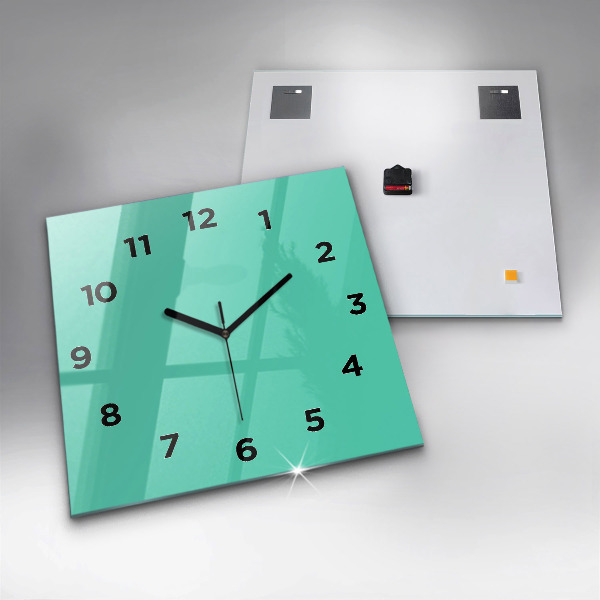 Square wall clock Turquoise