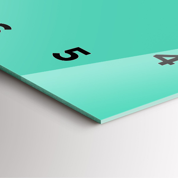 Square wall clock Turquoise