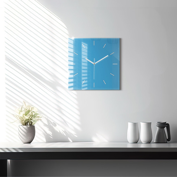 Square wall clock Blue
