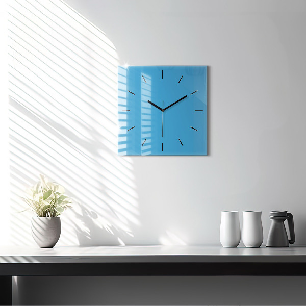Square wall clock Blue