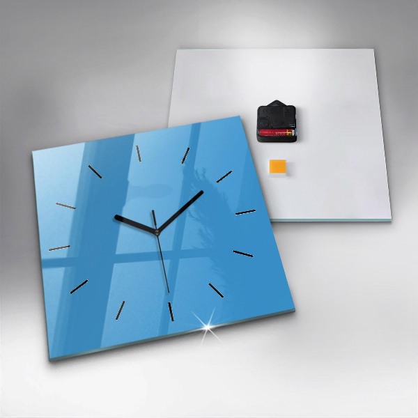 Square wall clock Blue