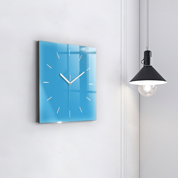 Square wall clock Blue