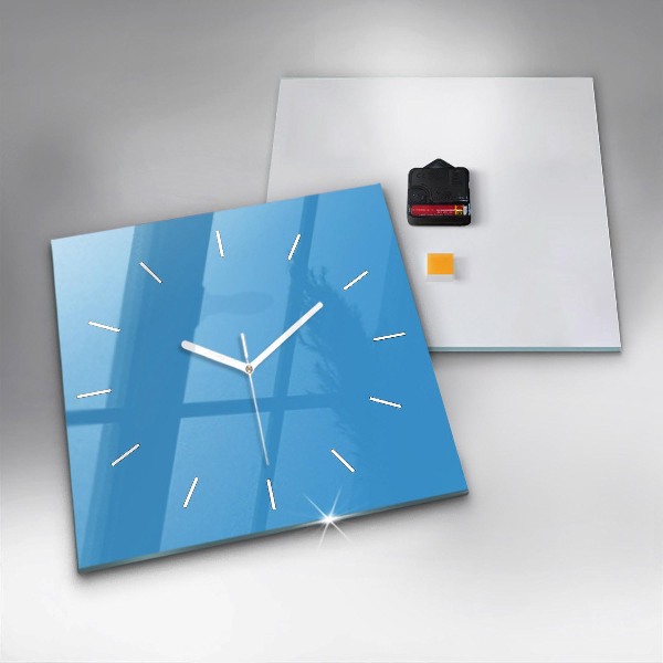 Square wall clock Blue