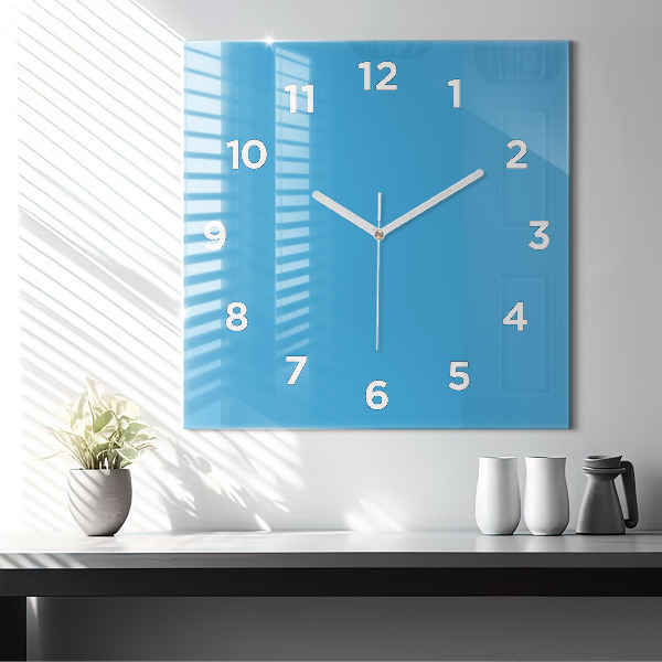 Square wall clock Blue