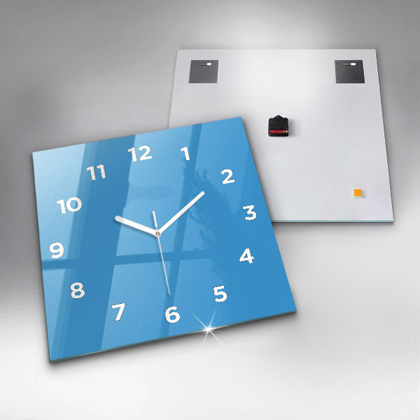 Square wall clock Blue