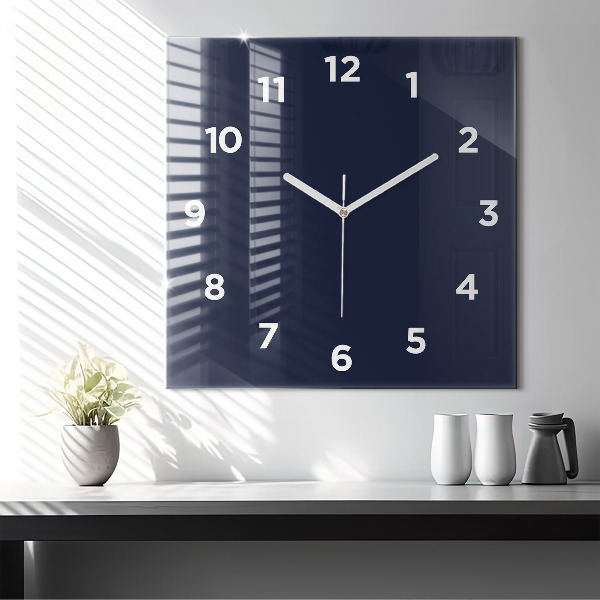 Square wall clock Dark Navy
