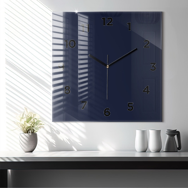 Square wall clock Dark Navy
