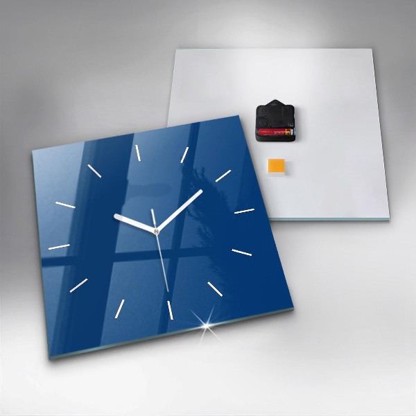 Square wall clock Blue