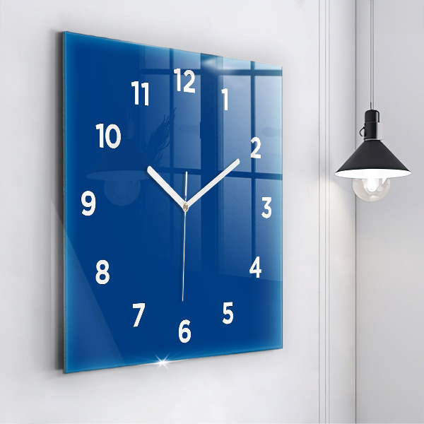 Square wall clock Blue