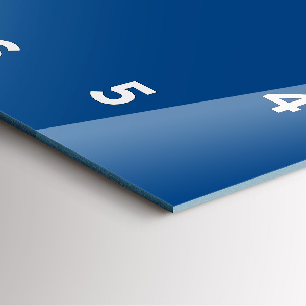 Square wall clock Blue