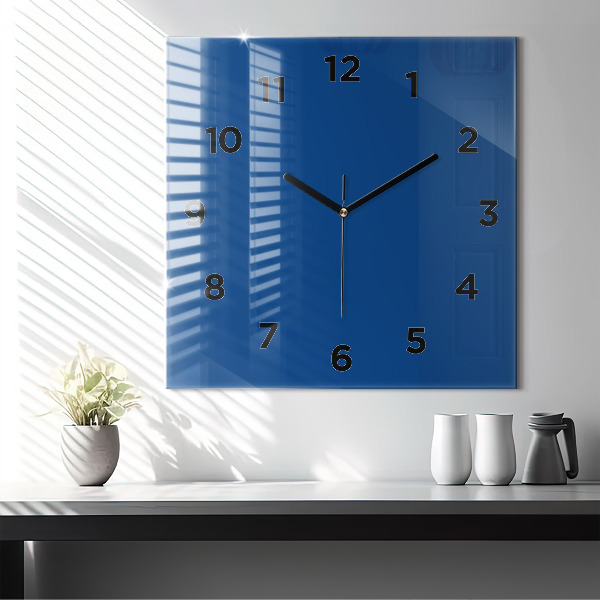 Square wall clock Blue
