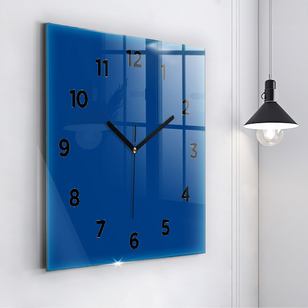 Square wall clock Blue