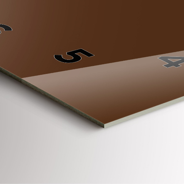 Square wall clock Brown