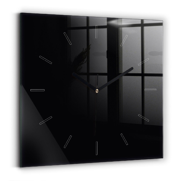 Square wall clock Black